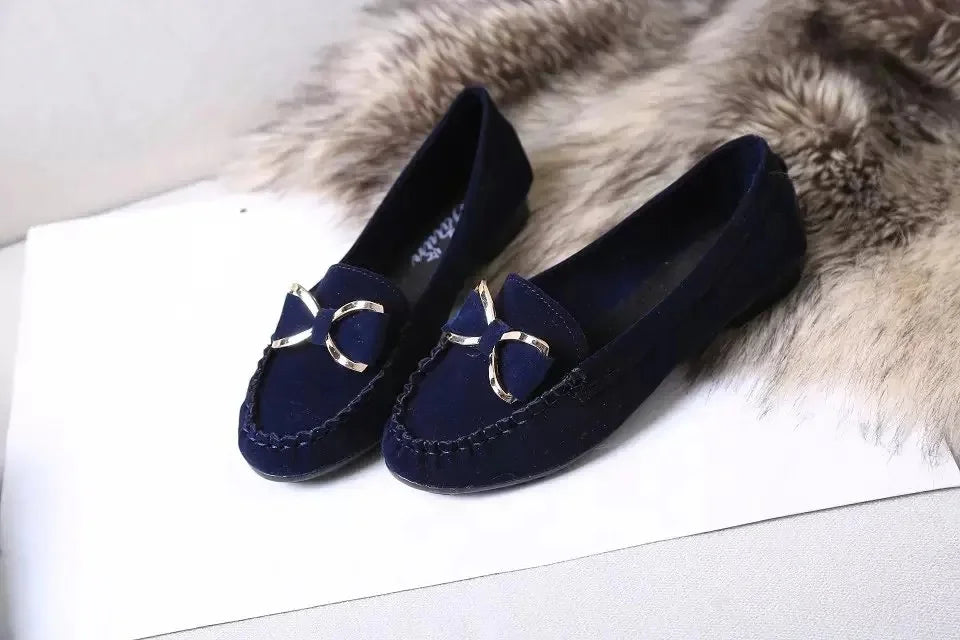 Mocassin femme daim noir