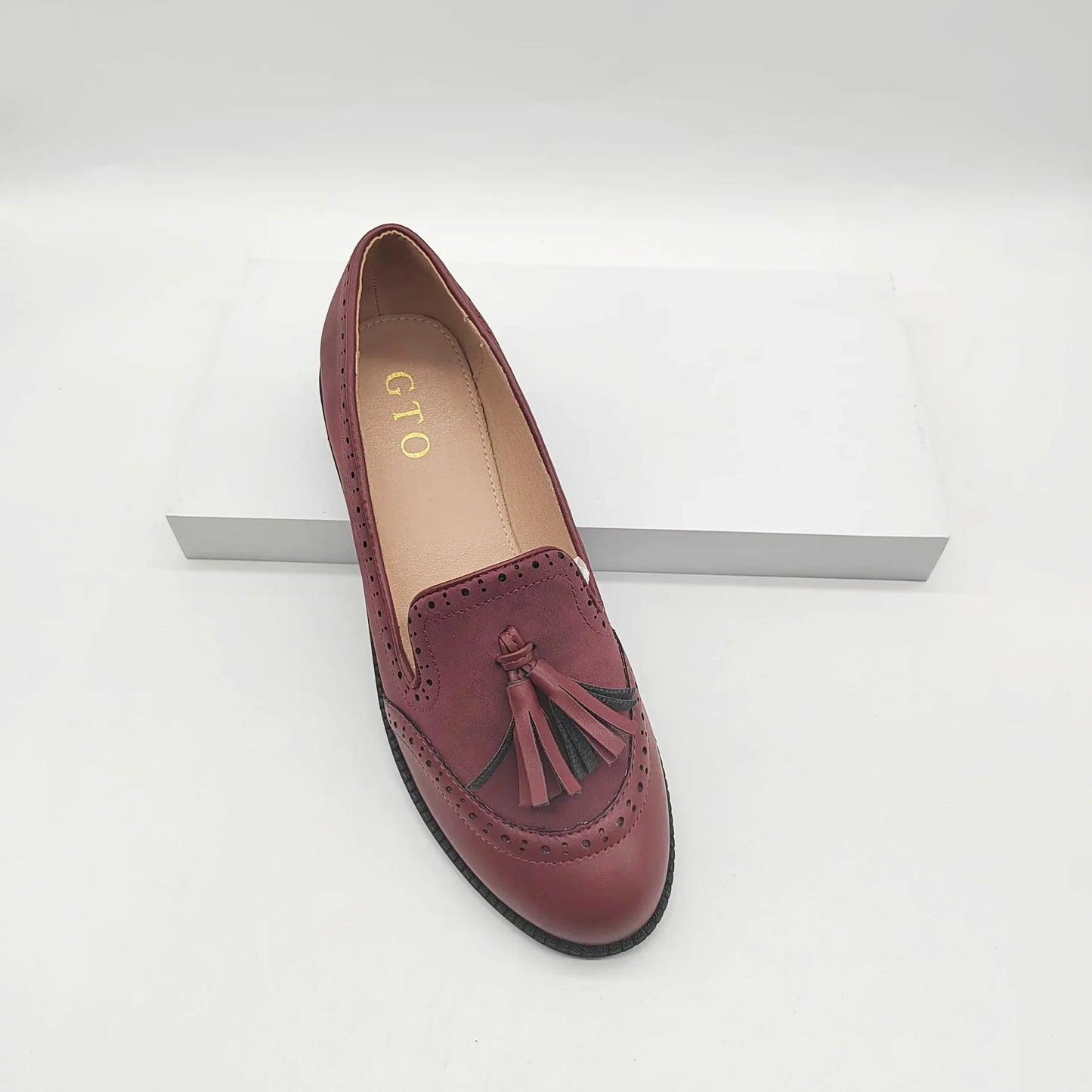 Mocassin femme pompon