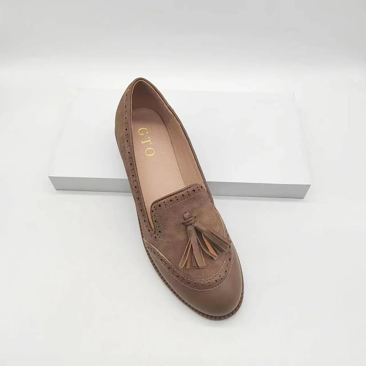 Mocassin femme pompon