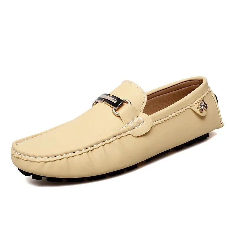 Mocassin bleu ciel homme