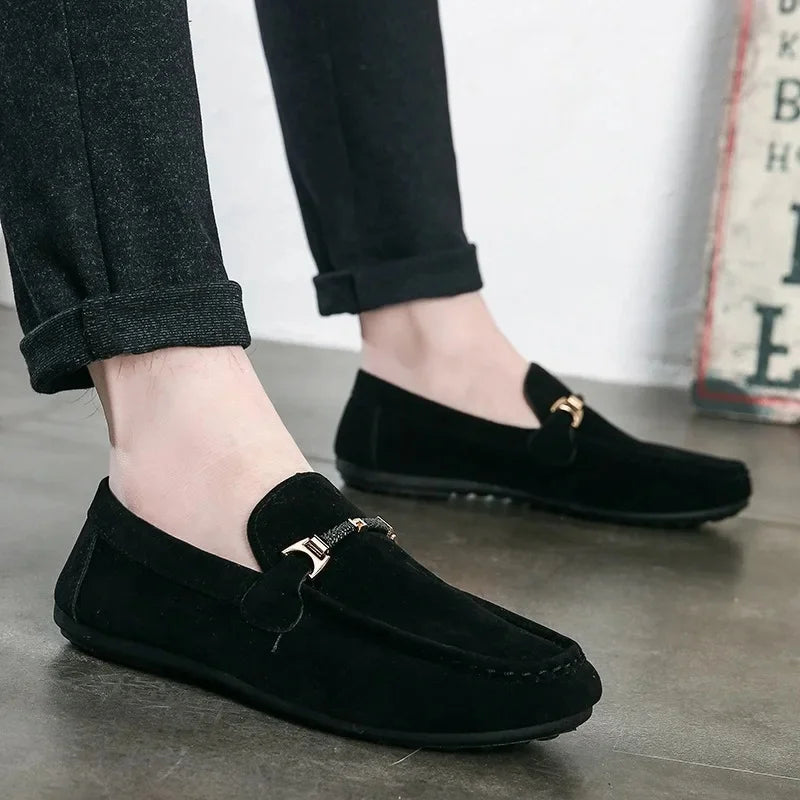 Mocassin rouge homme