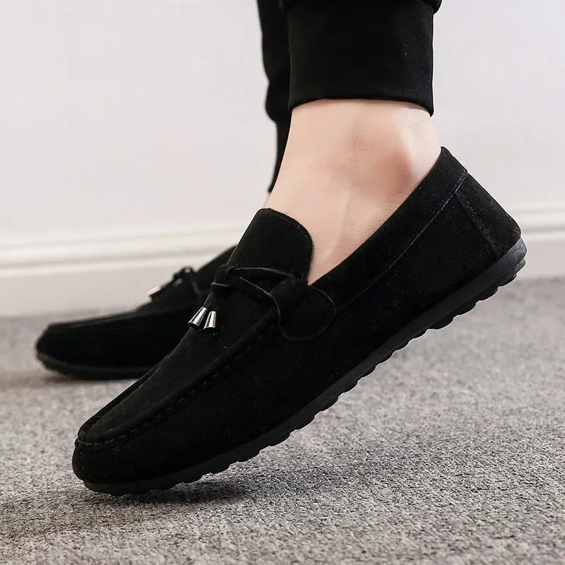 Mocassin rouge homme