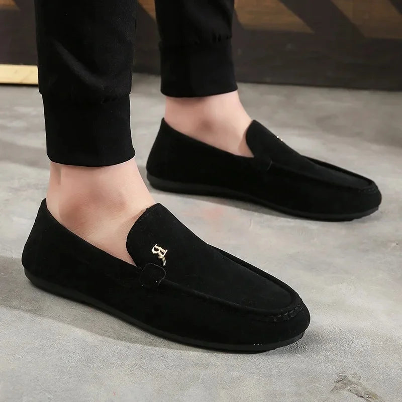 Mocassin rouge homme