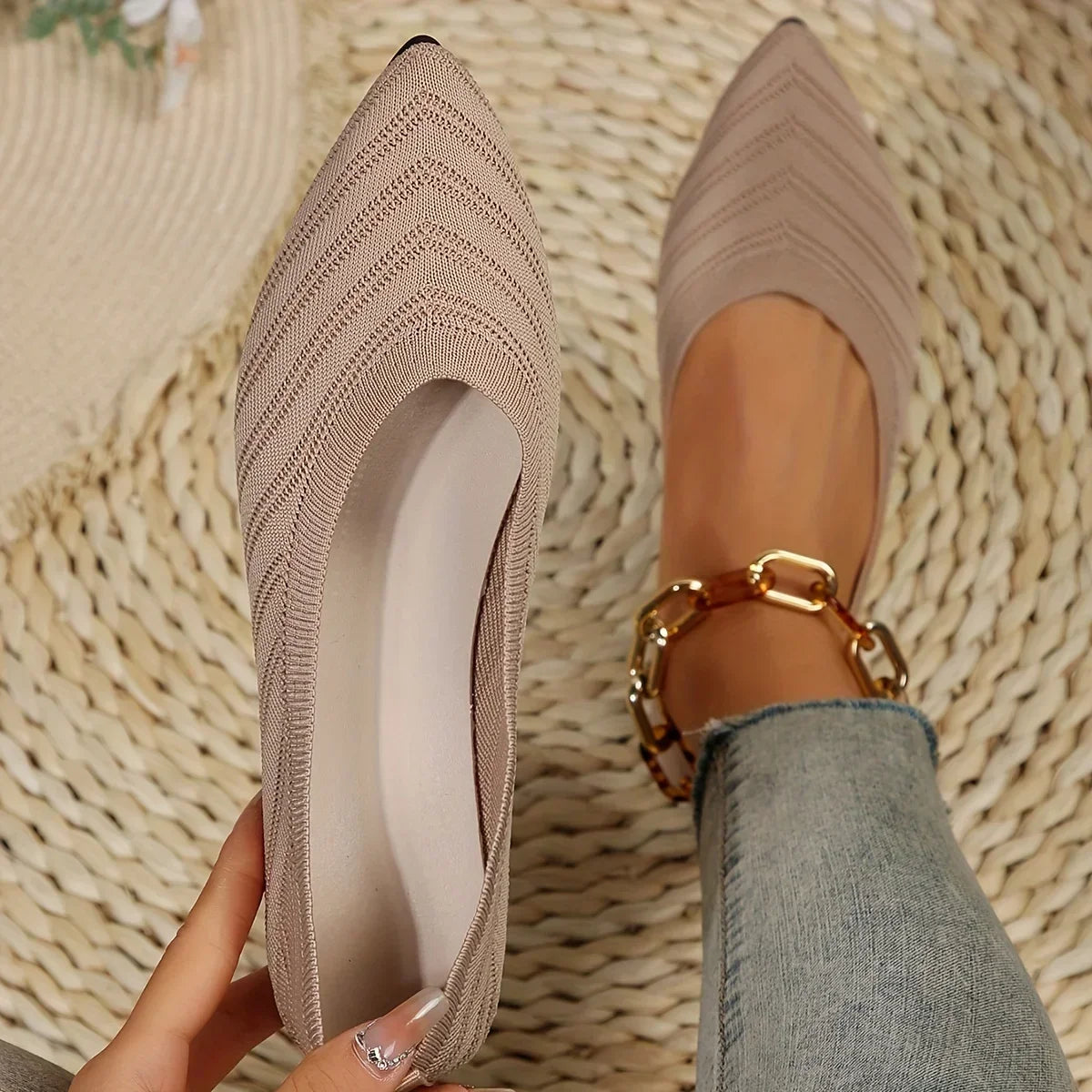 Mocassin pointus femme