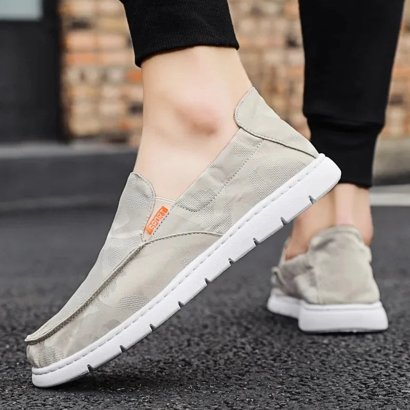 Mocassin tissus homme