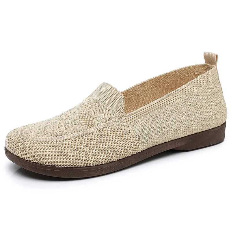 Mocassin tressé femme