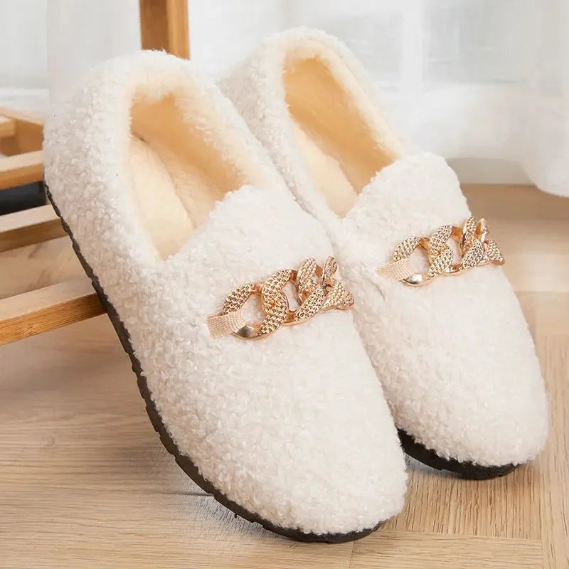 Chaussons mocassins femme