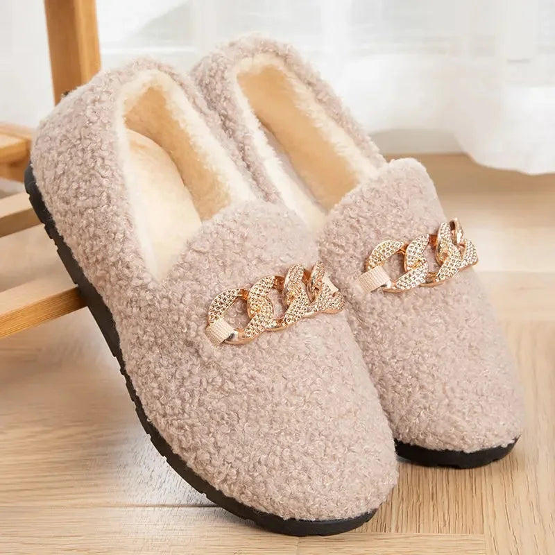 Chaussons mocassins femme