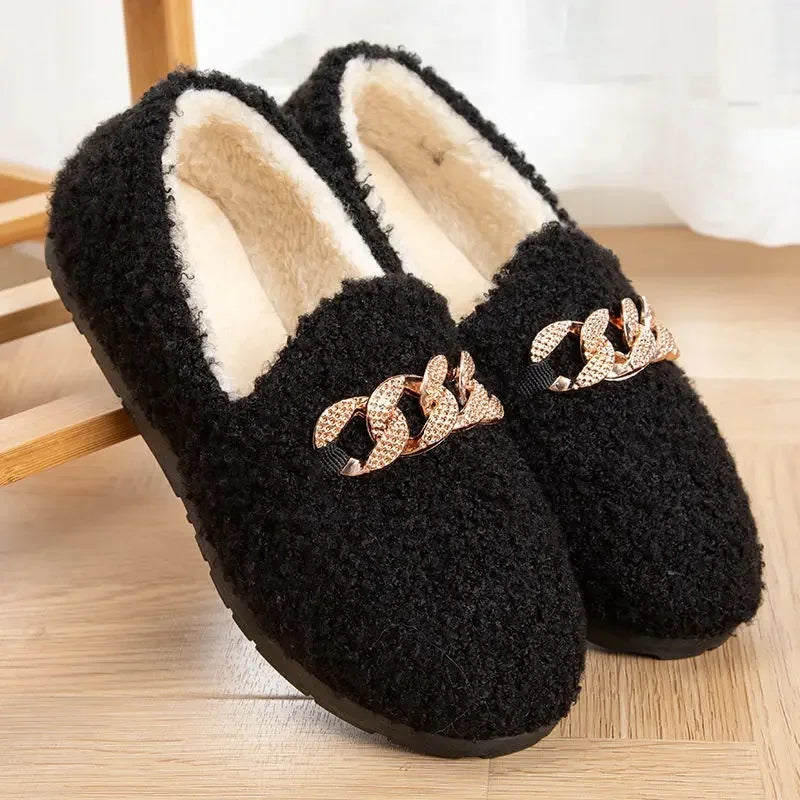 Chaussons mocassins femme