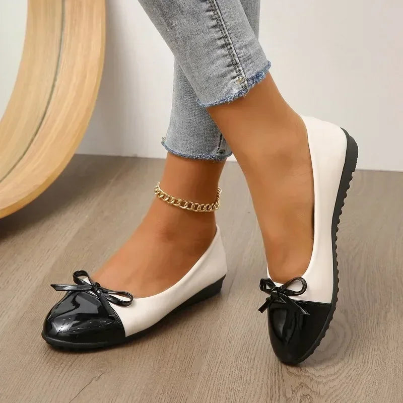 Mocassin bicolore femme