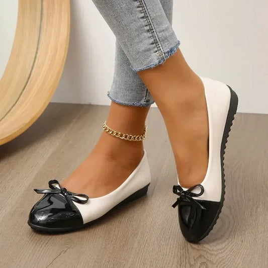 Mocassin bicolore femme