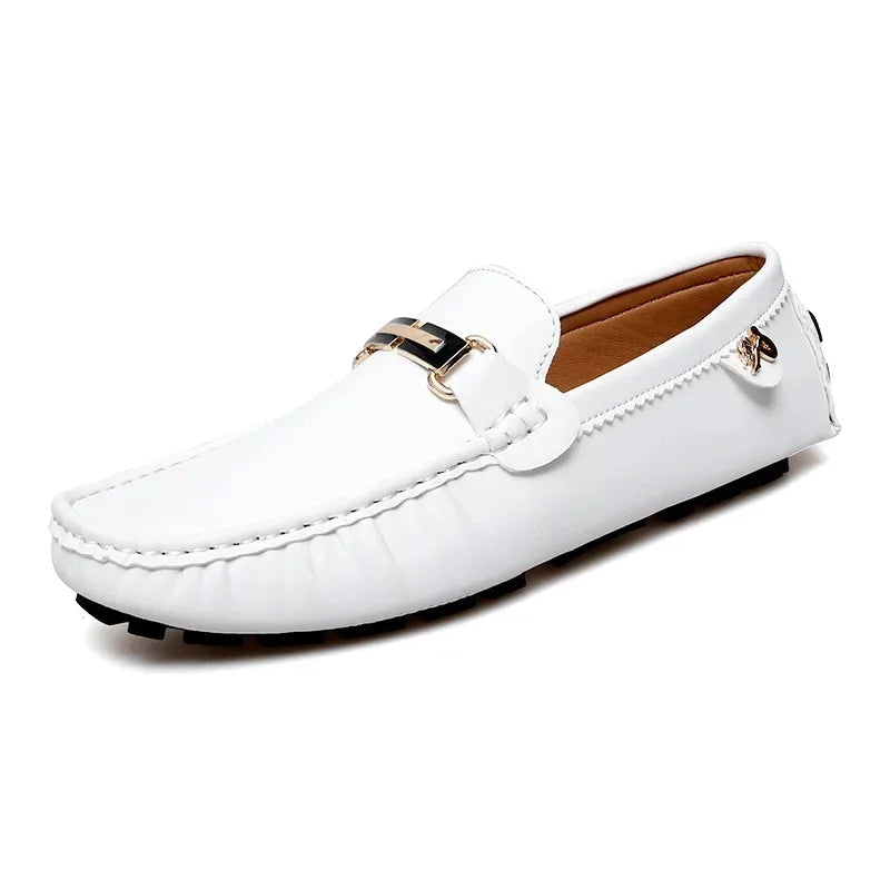 Mocassin bleu ciel homme