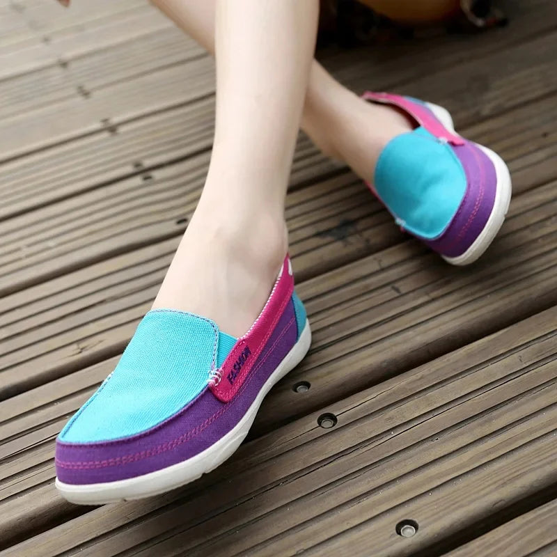 Mocassin multicolore femme