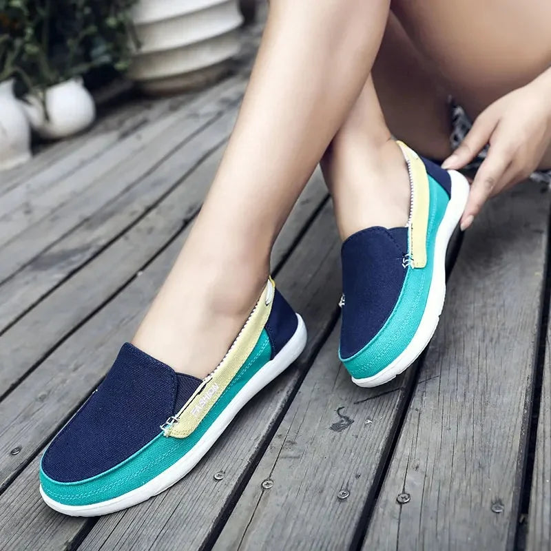 Mocassin multicolore femme