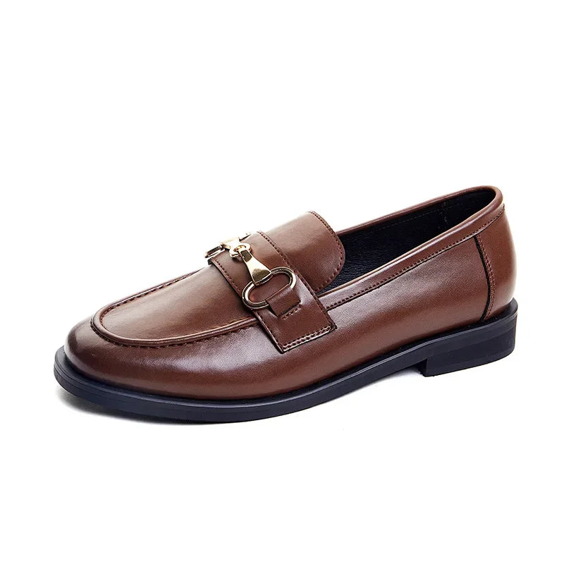 Mocassin cognac femme