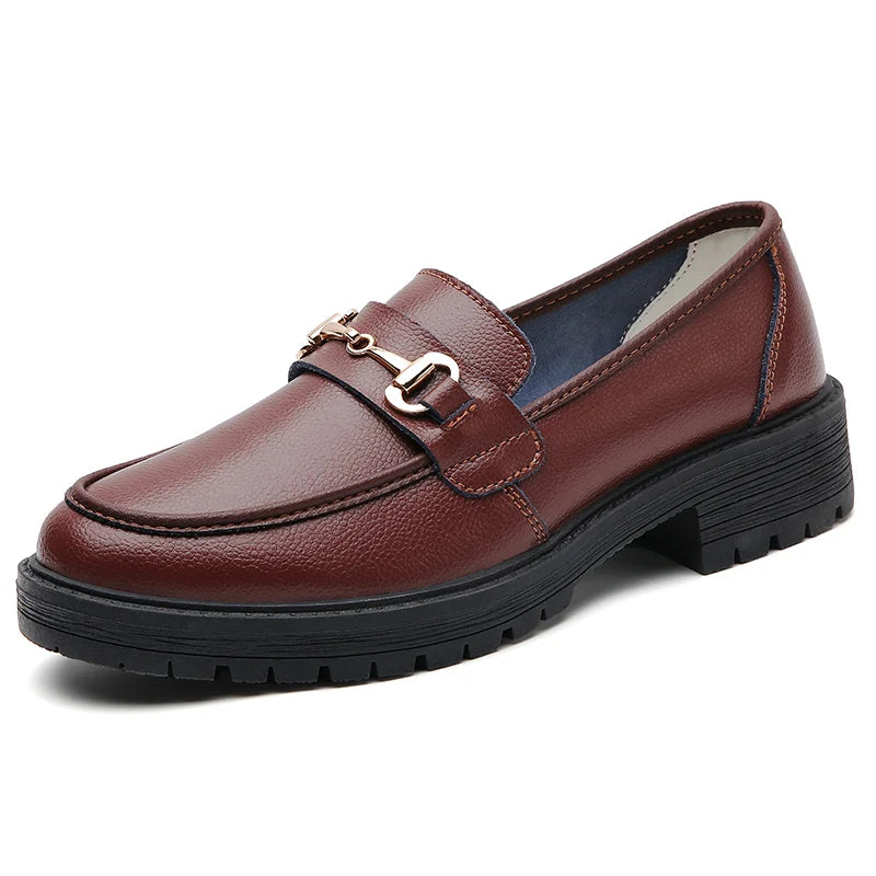 Mocassin cuir femme