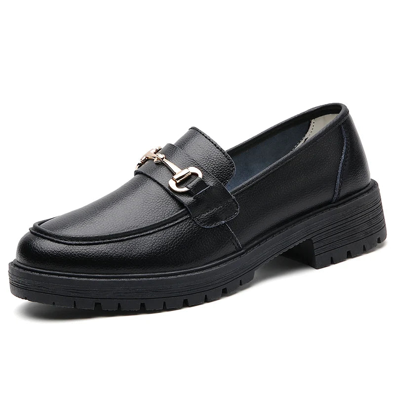 Mocassin cuir femme