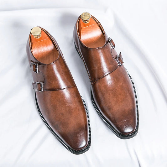 Mocassin cuir marron homme
