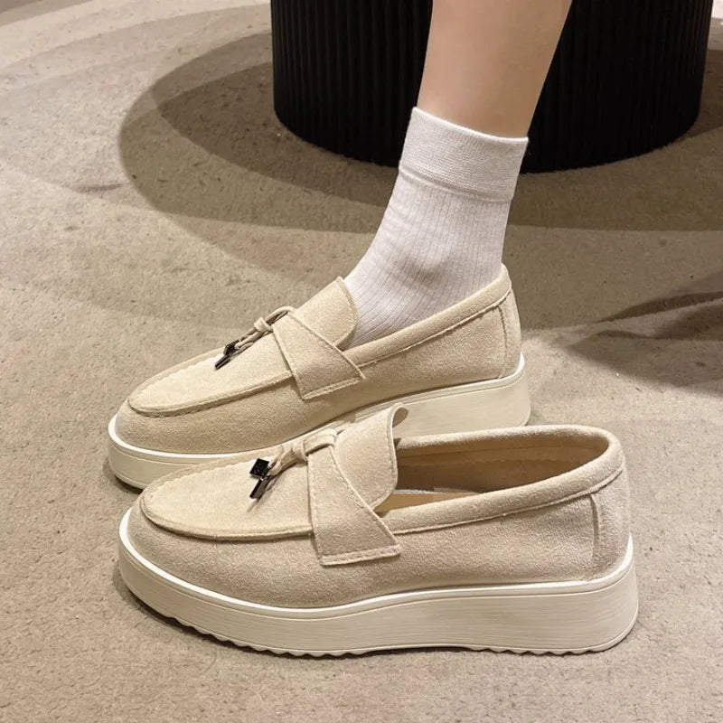 Mocassin daim femme