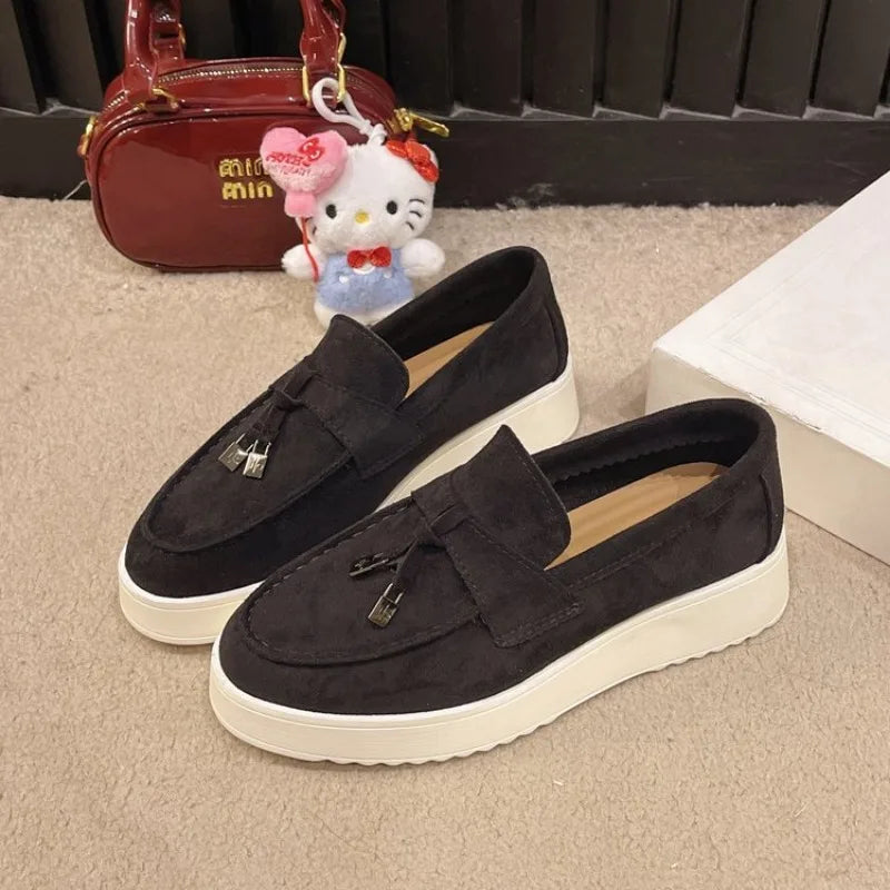 Mocassin daim femme