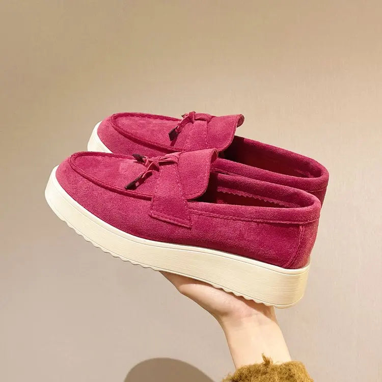 Mocassin daim femme