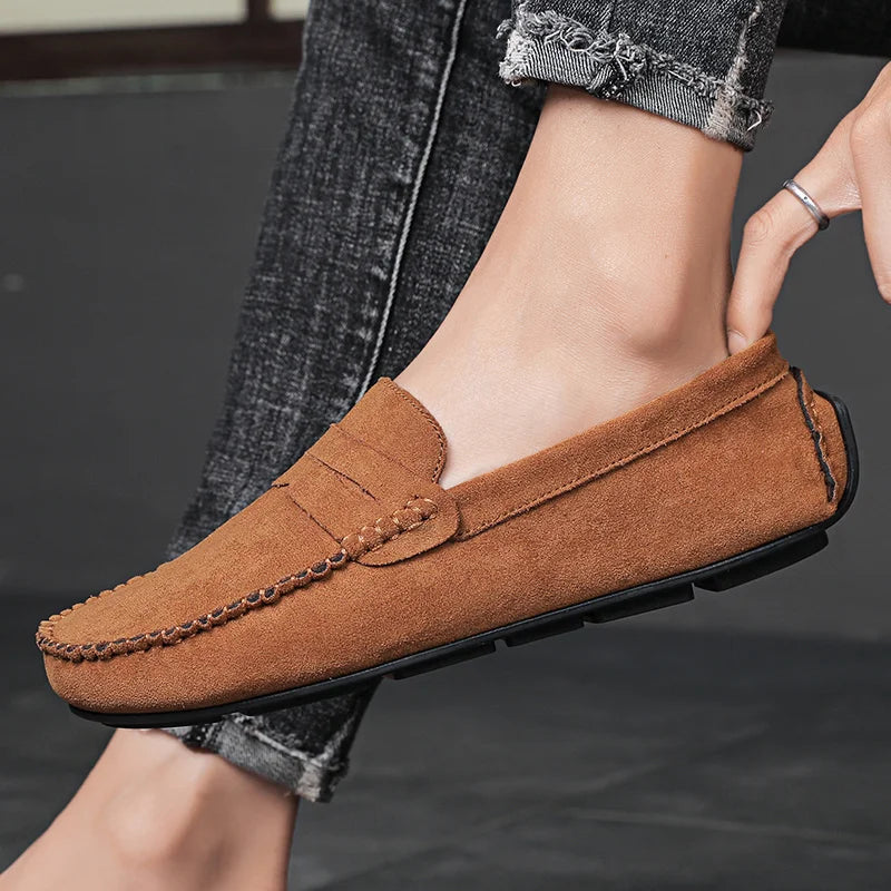 Mocassin daim homme