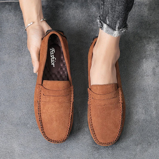 Mocassin daim homme