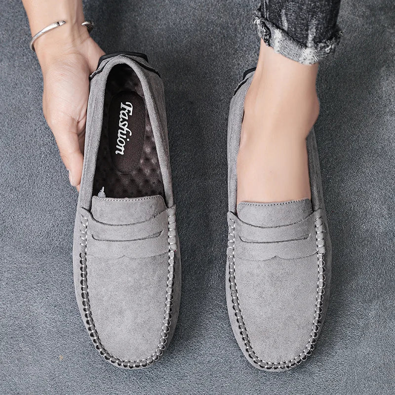 Mocassin daim homme