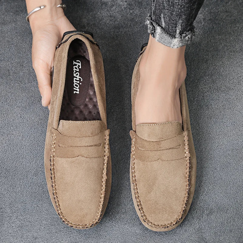 Mocassin daim homme