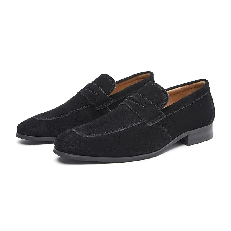 Mocassin daim homme marron