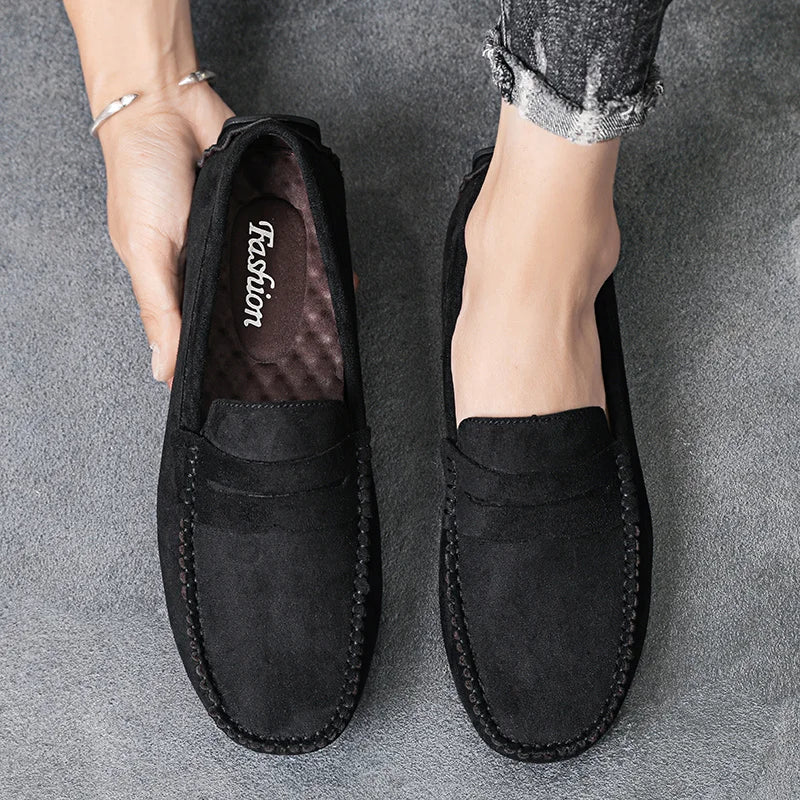 Mocassin daim homme