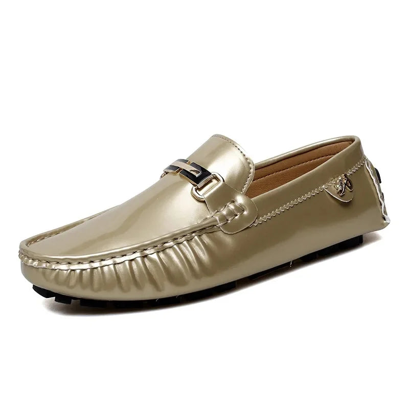 Mocassin bleu ciel homme