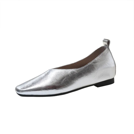 Mocassin femme doré