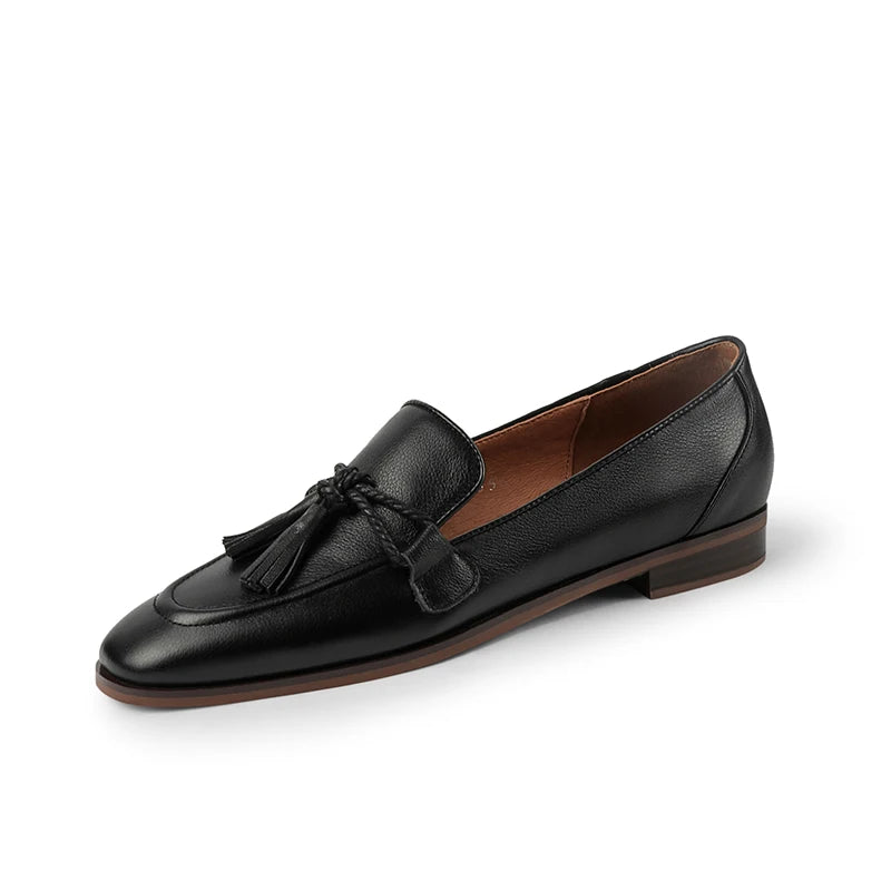 Mocassin femme cuir marron