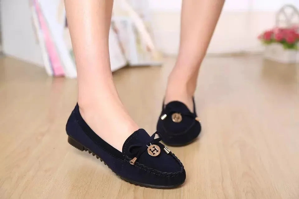 Mocassin femme daim noir