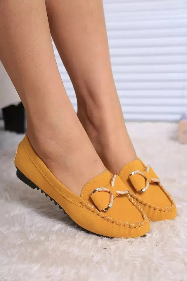 Mocassin femme daim noir