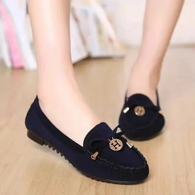 Mocassin femme daim noir