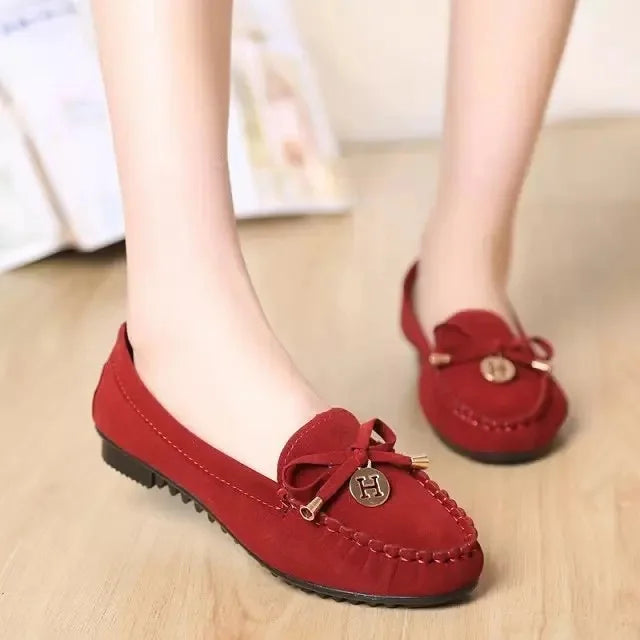 Mocassin femme daim noir