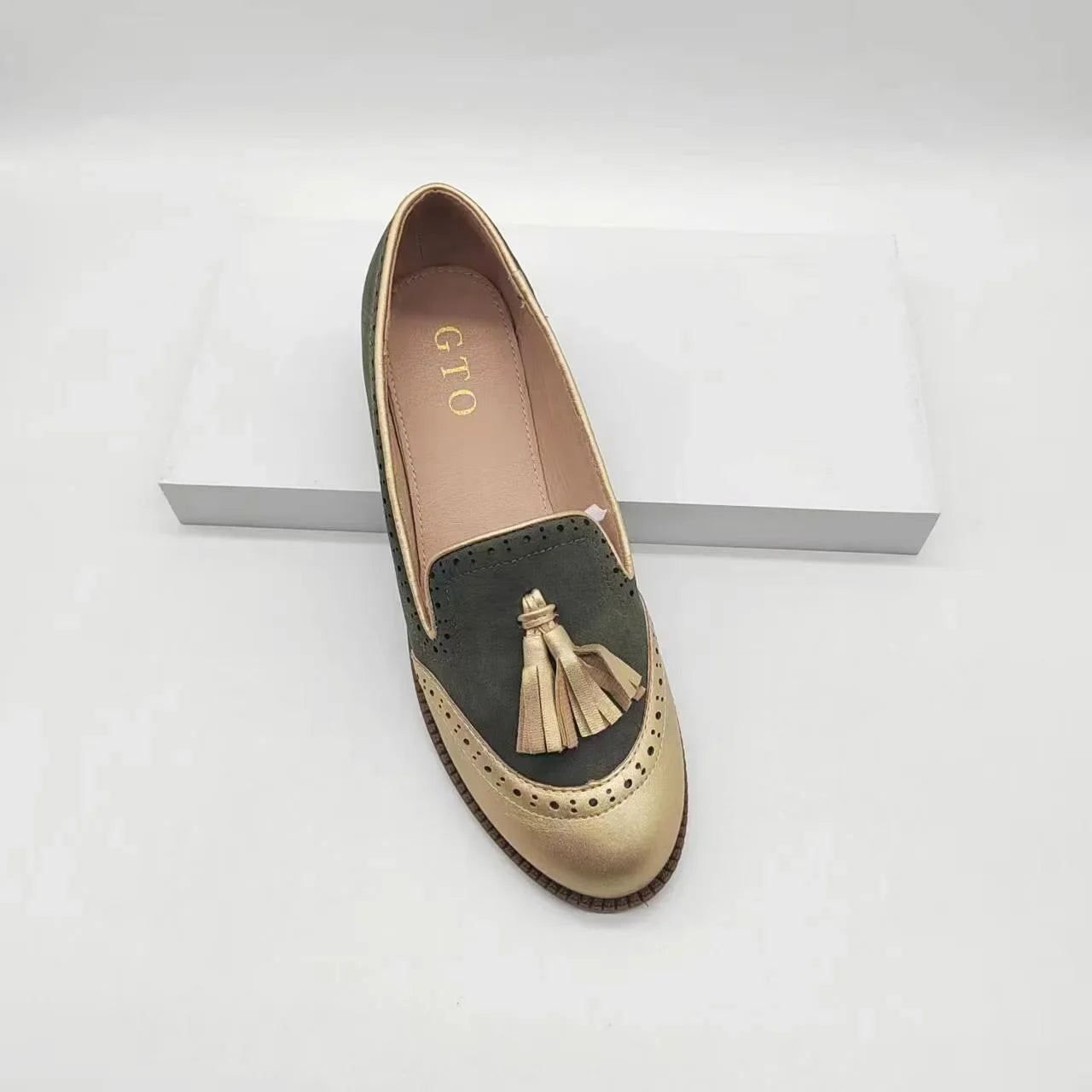 Mocassin femme pompon