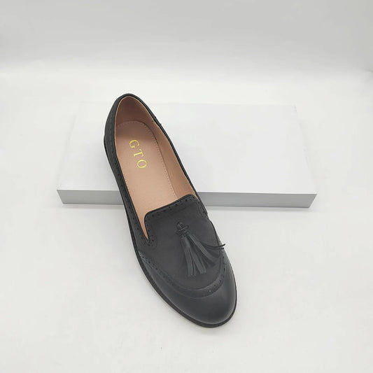 Mocassin femme pompon