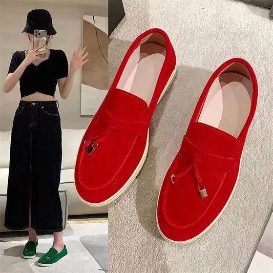 Mocassin femme vert