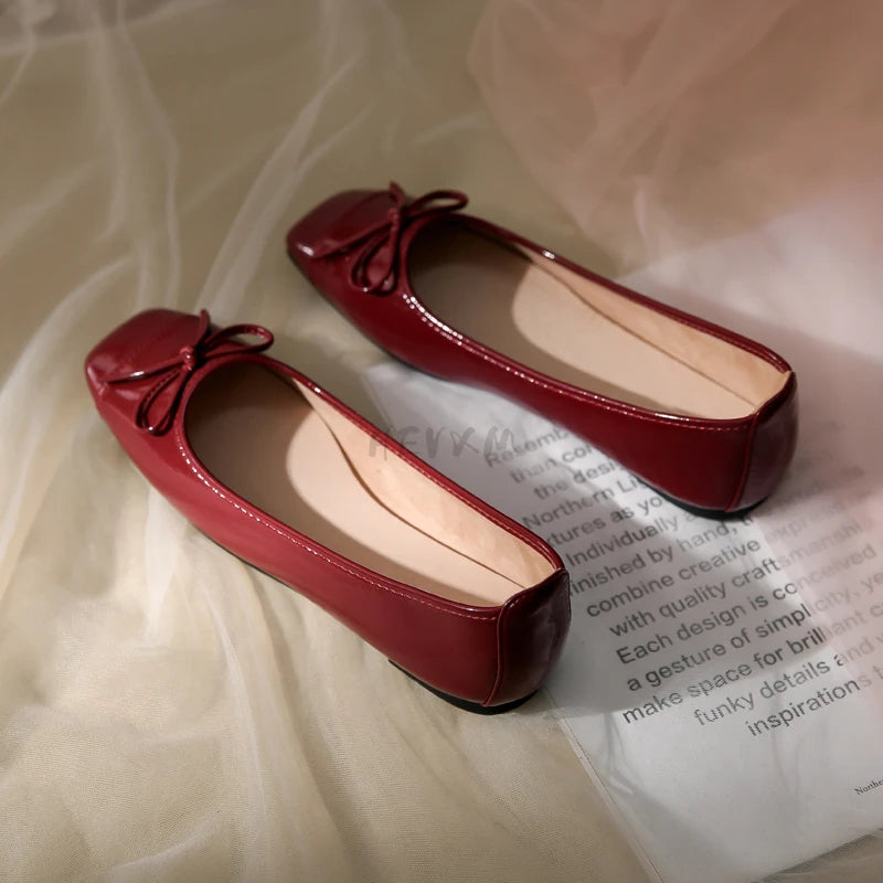 Mocassin femme rouge
