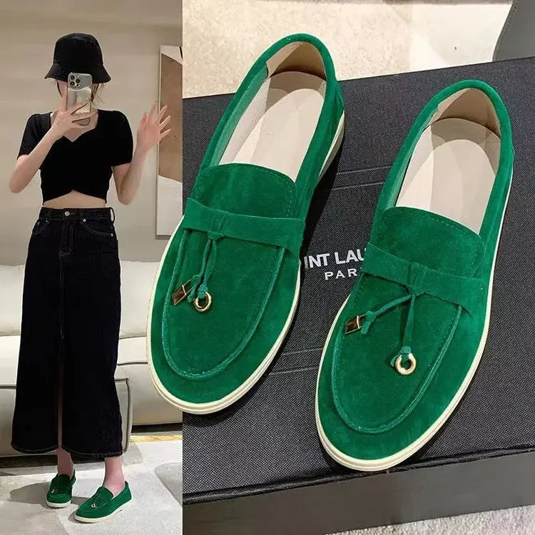 Mocassin femme vert