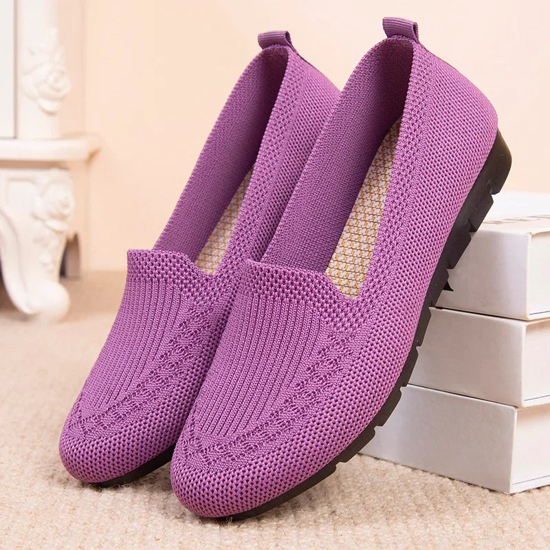 Mocassin violet femme