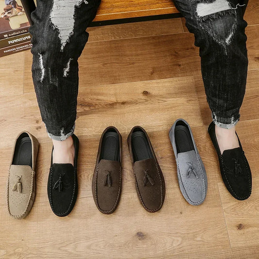 Mocassin homme gris