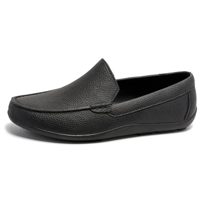 Mocassin blanc homme cuir