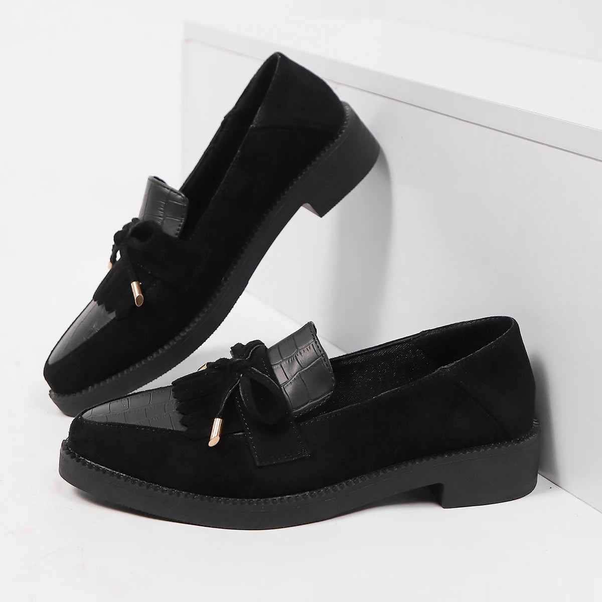 Mocassin brillant femme