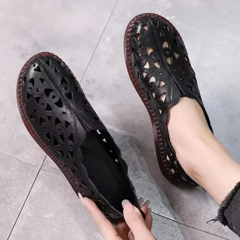 Mocassin ouvert femme