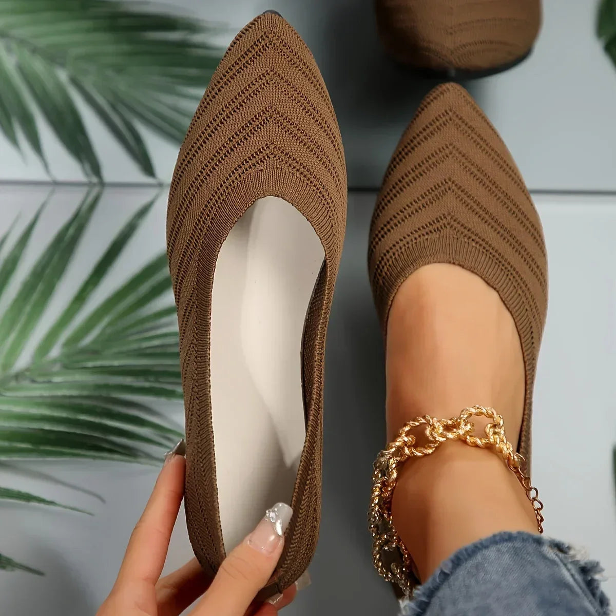 Mocassin pointus femme