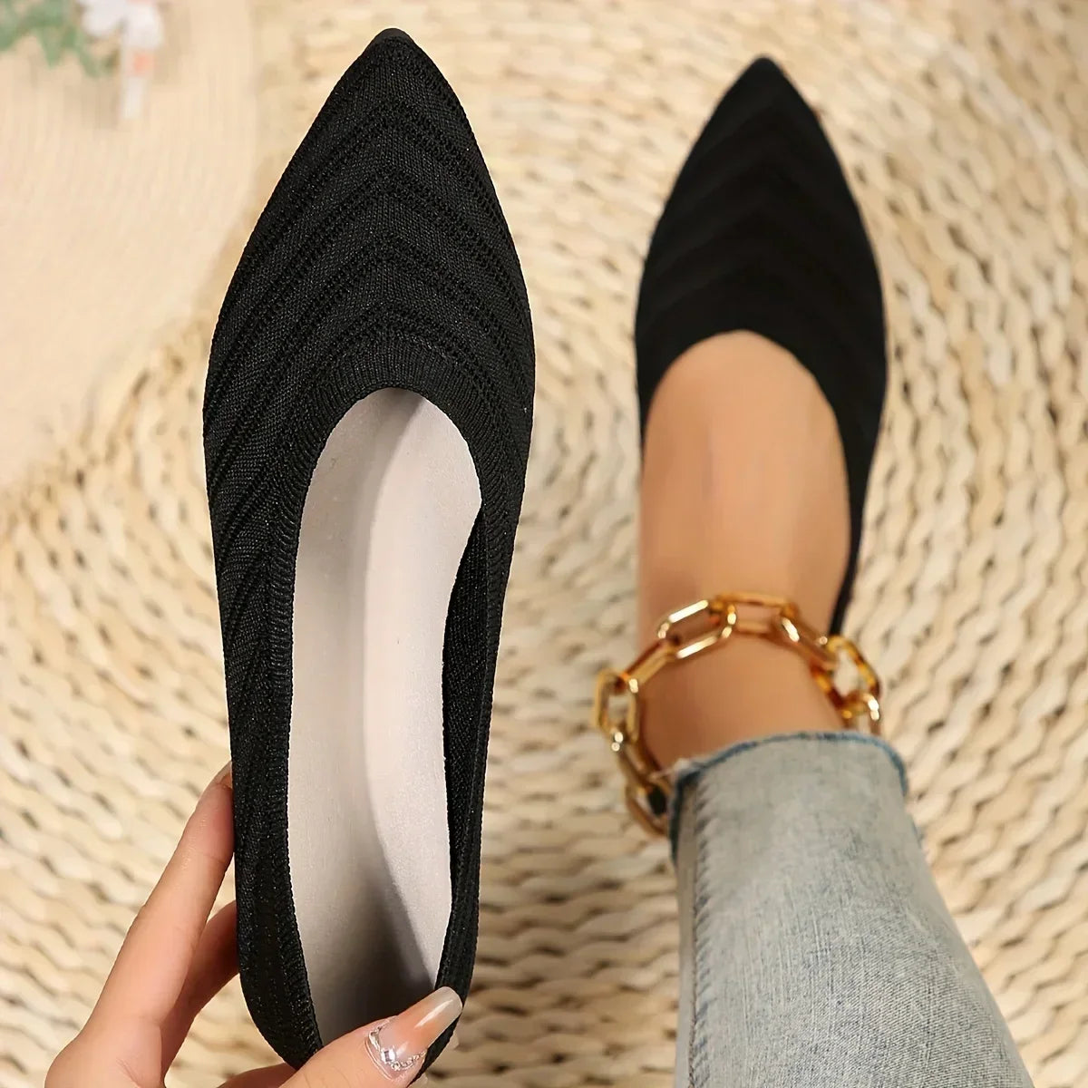 Mocassin pointus femme
